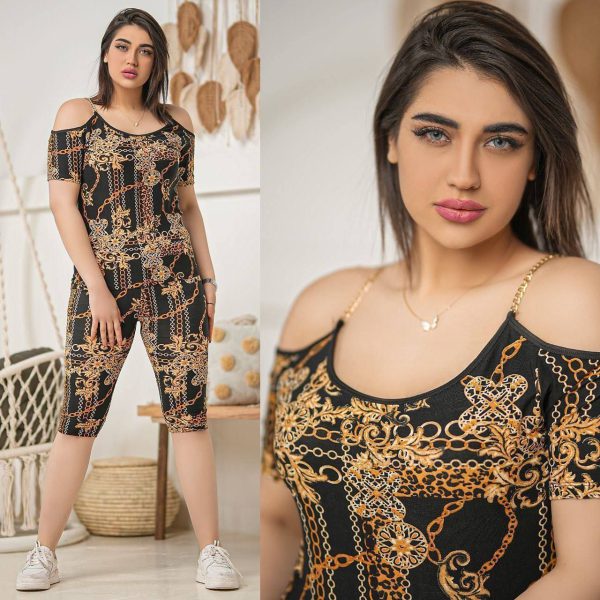 تیشرت شلوارک سرشانه زنجیری