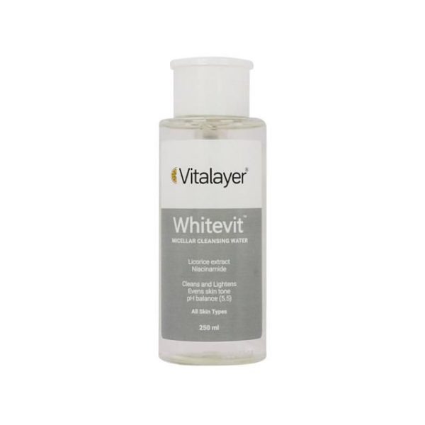 محلول پاک کننده آرایش ویتالیر مدل Whitevit حجم 250 میلی لیتر