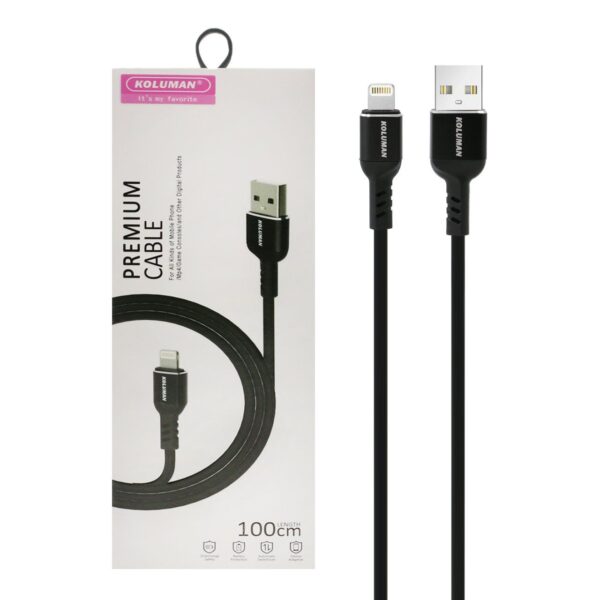 کابل تبدیل USB به USB-C کلومن مدل KD-25 طول 1 متر مشکی 7 روز تضمین بازگشت کالا