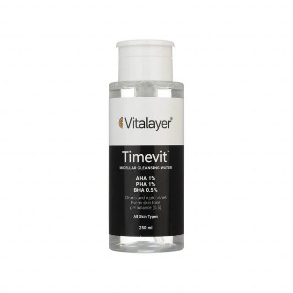 محلول پاک کننده آرایش ویتالیر مدل Timevit حجم 250 میلی لیتر