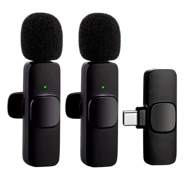 میکروفن یقه ای بی سیم مخصوص ایفون K9 Dual  بسته 2 عددی با تبدیل لایتنینگ
