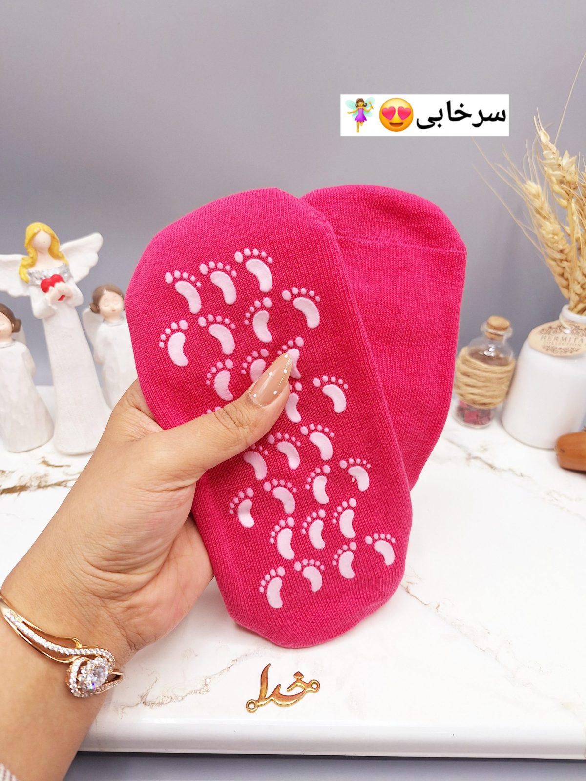 جوراب طبی سیلیکونی رفع ترک پا - Image 1