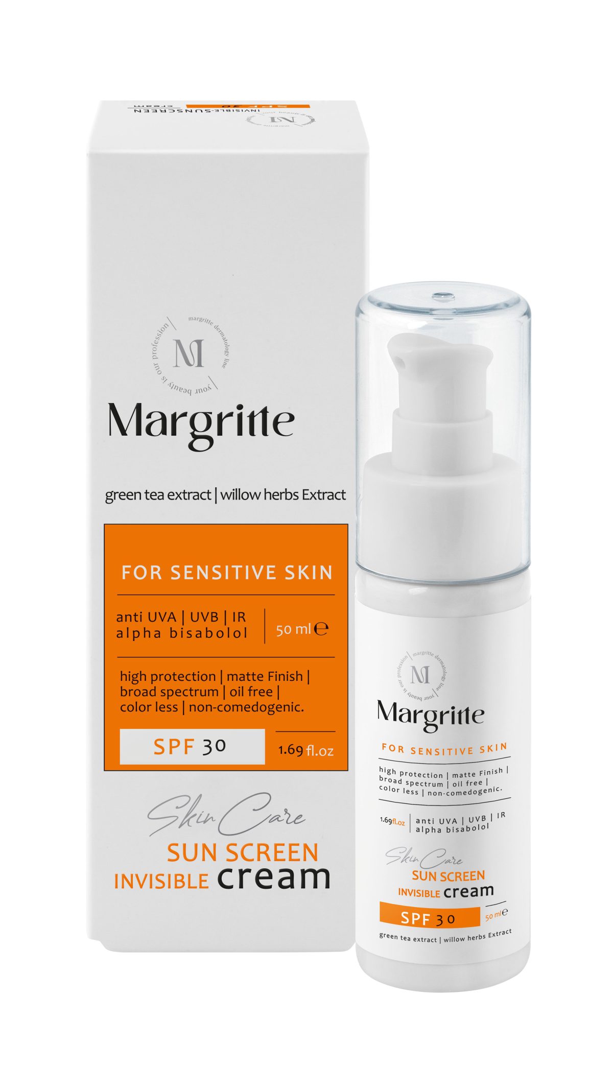 کرم ضدآفتاب رنگی (بژروشن) حجم 50 میلی لیتر SPF 30 مارگریت - Image 1